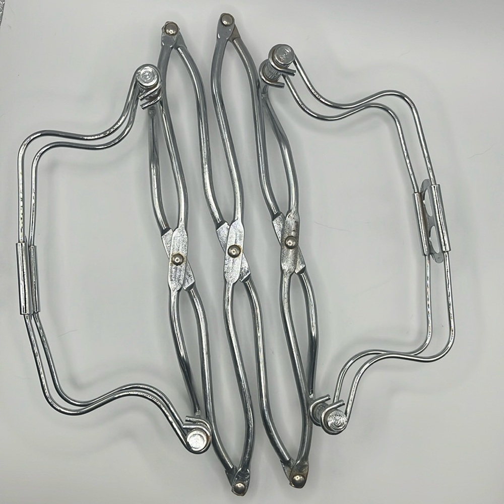 Trivet Casserole Dish Holder Expandable Chrome Metal Midcentury ROSTI Italy VTG